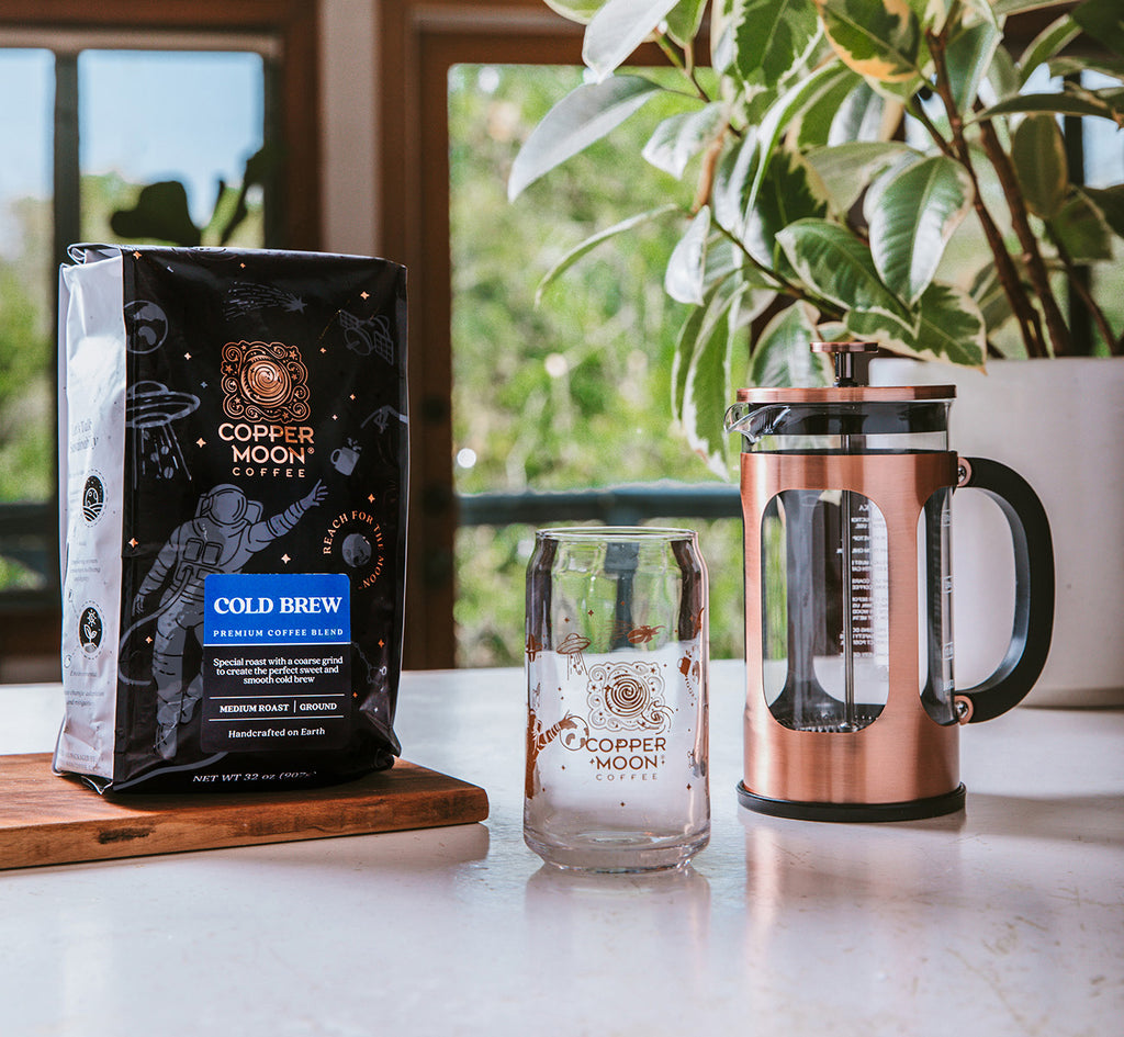 cold brew is ready to go for the week 🥳 #coldbrewathome #oxobrand #o, french press cold brew