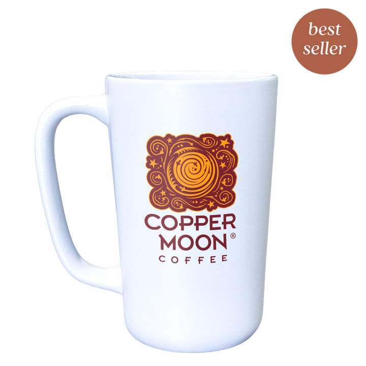 Matte REACH FOR THE MOON Copper Moon Coffee Mug